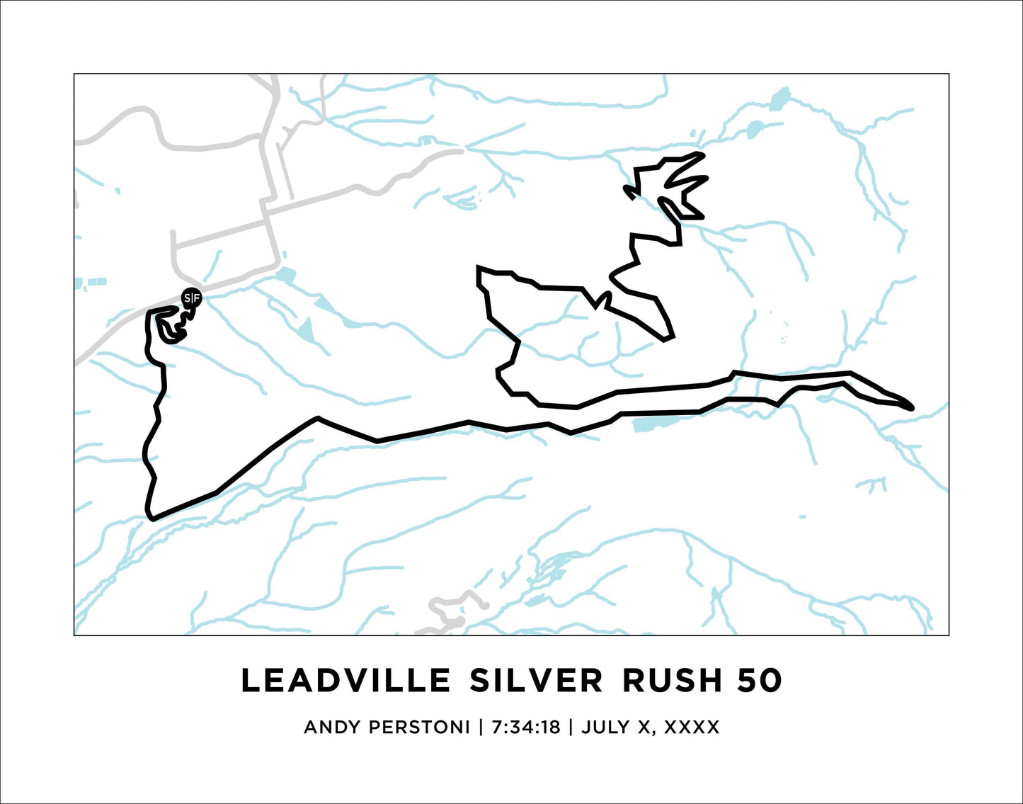 Leadville 50 Trail Race Course Map