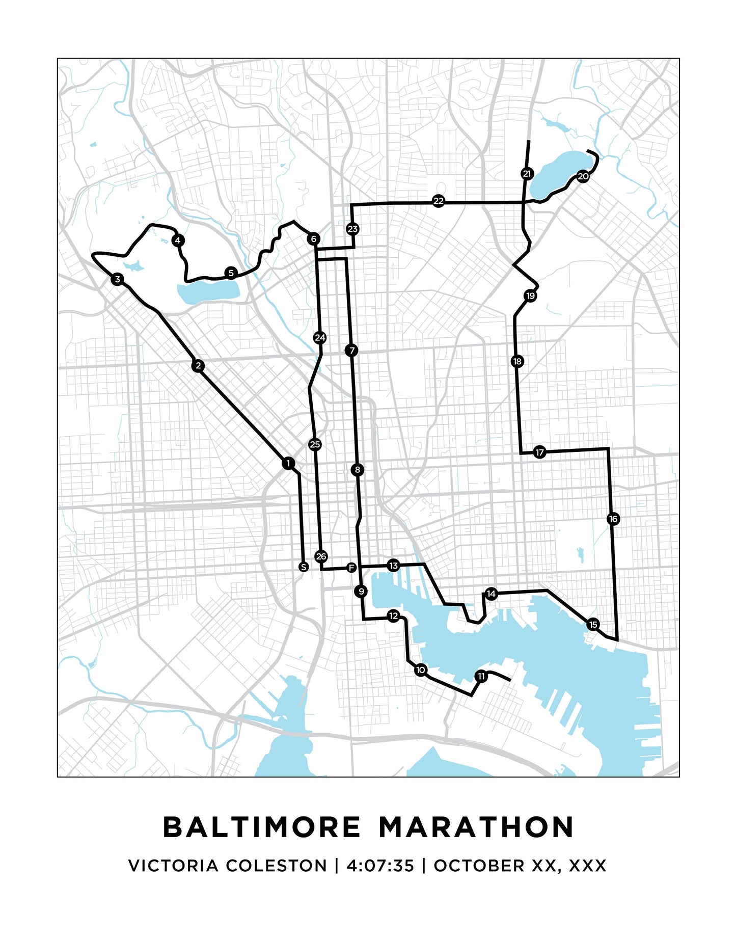 Baltimore 26.2 Marathoner Print