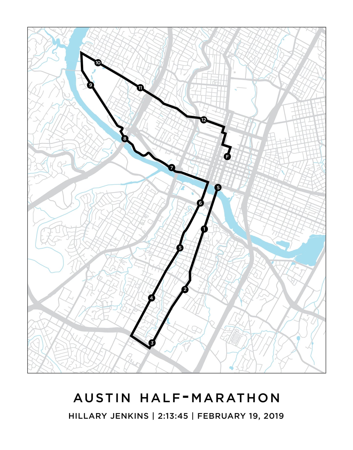 Austin Half Marathon Print