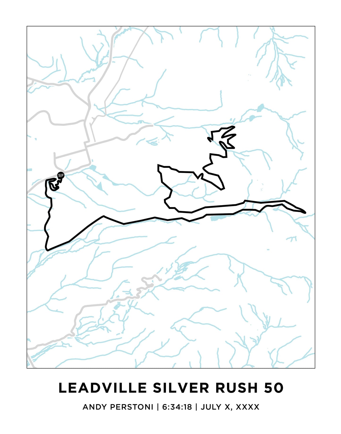 Leadville 50 Trail Race Course Map