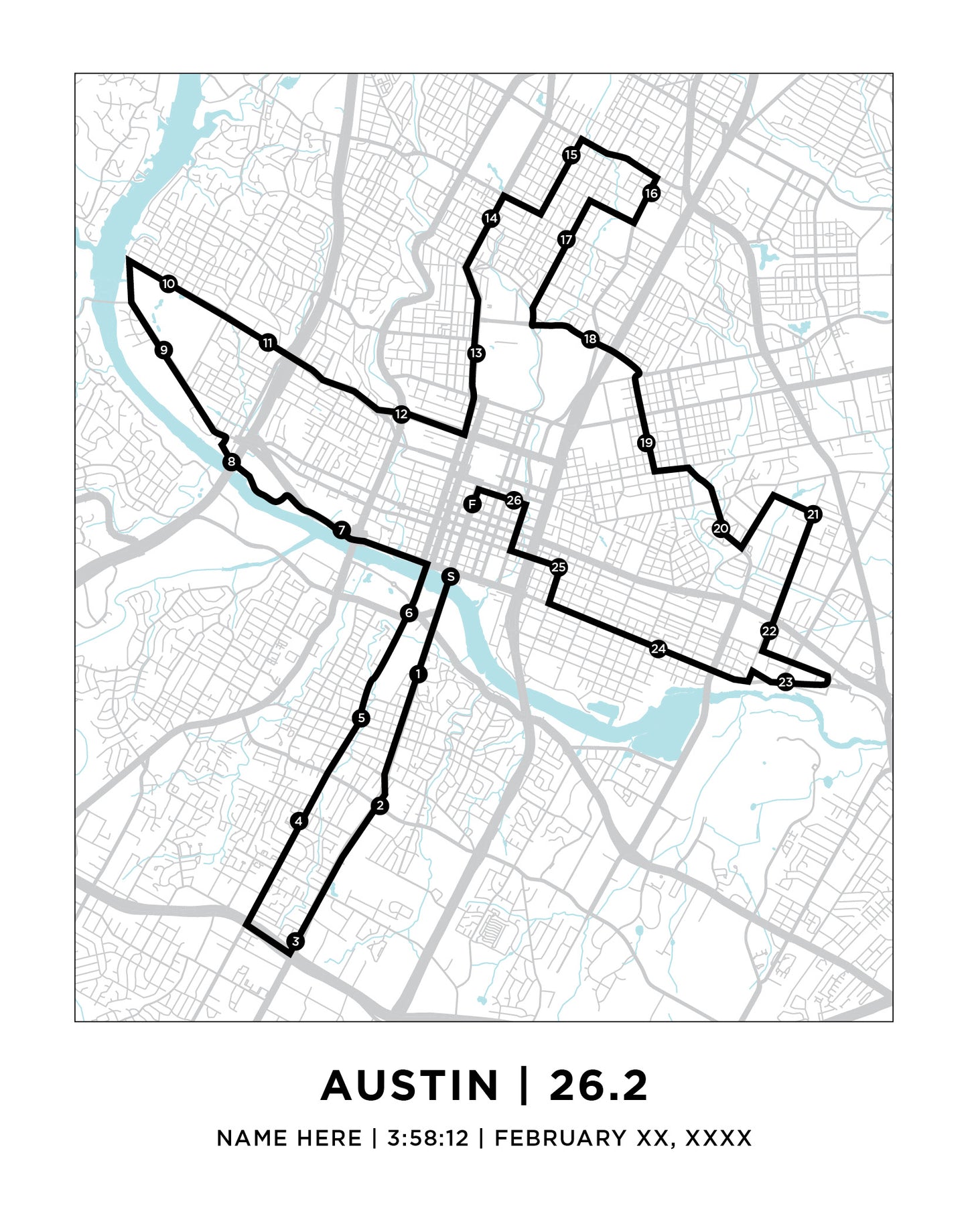 Austin 26.2 Marathoner Print