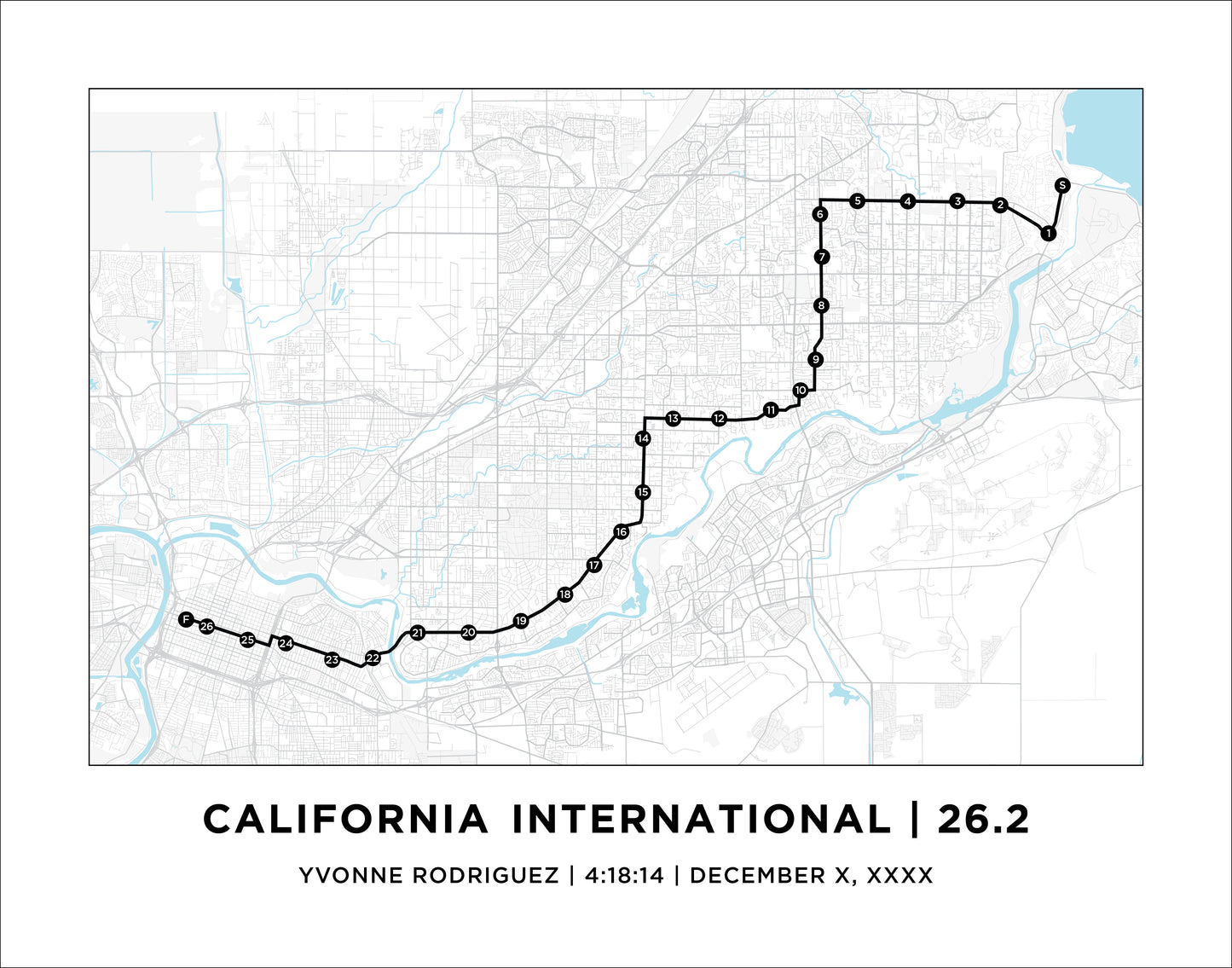Personalized Race map for CIM Marathon