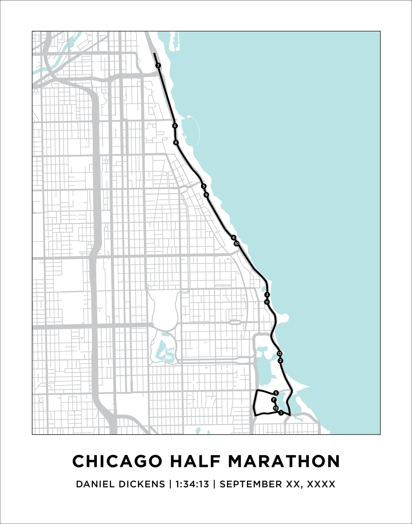 Chicago Half Marathoner Print