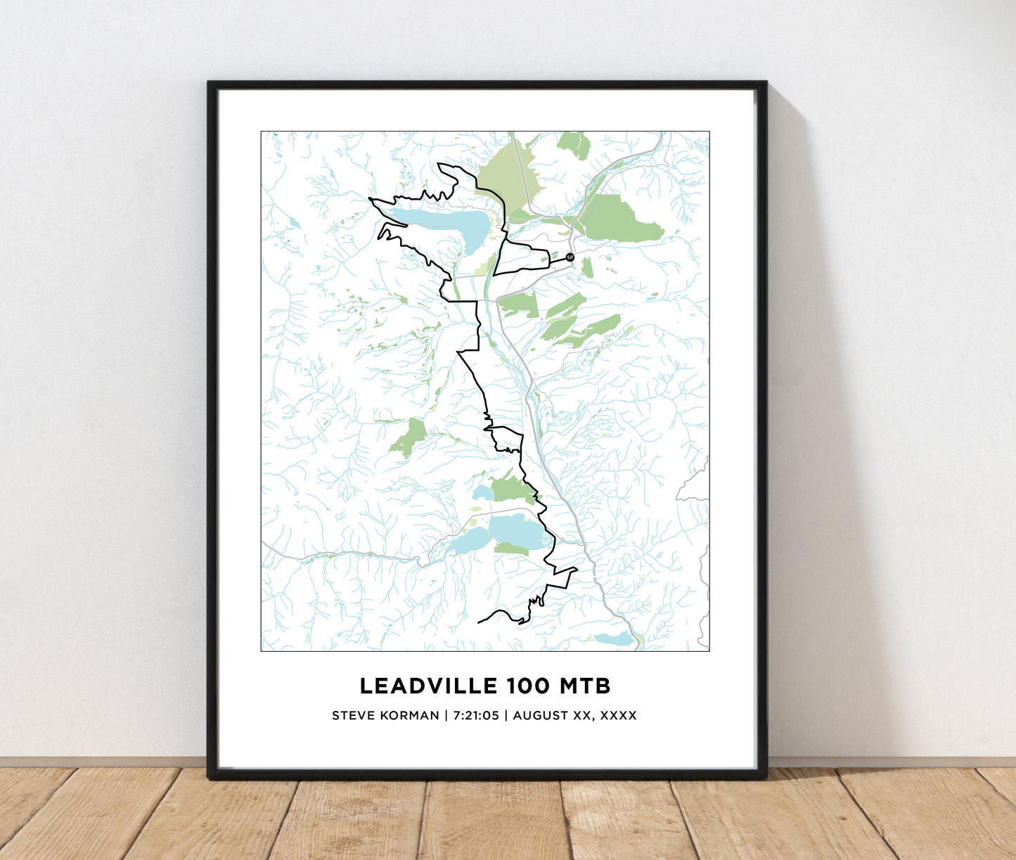 Personalized Race map for Leadville Trail Mountain Bike Race