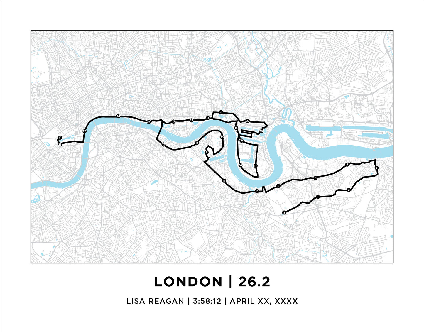 London 26.2 Marathoner Course Map