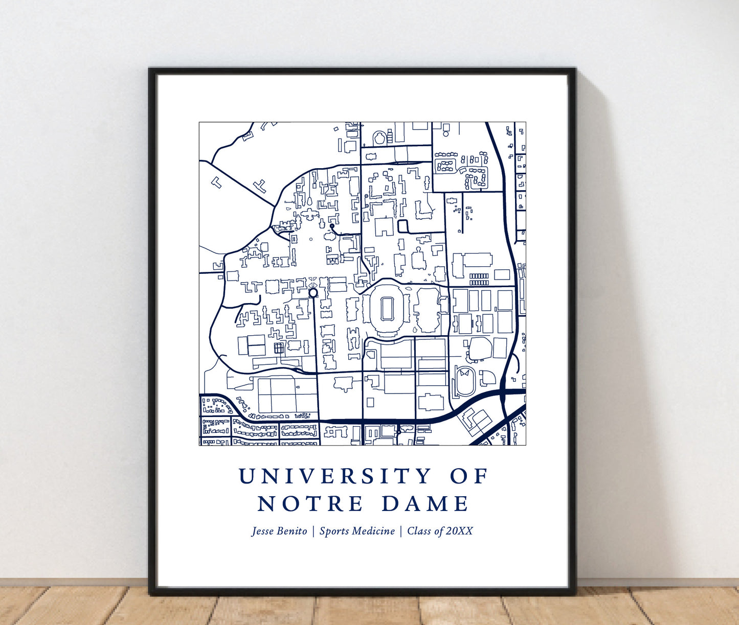 University of Notre Dame Campus Print