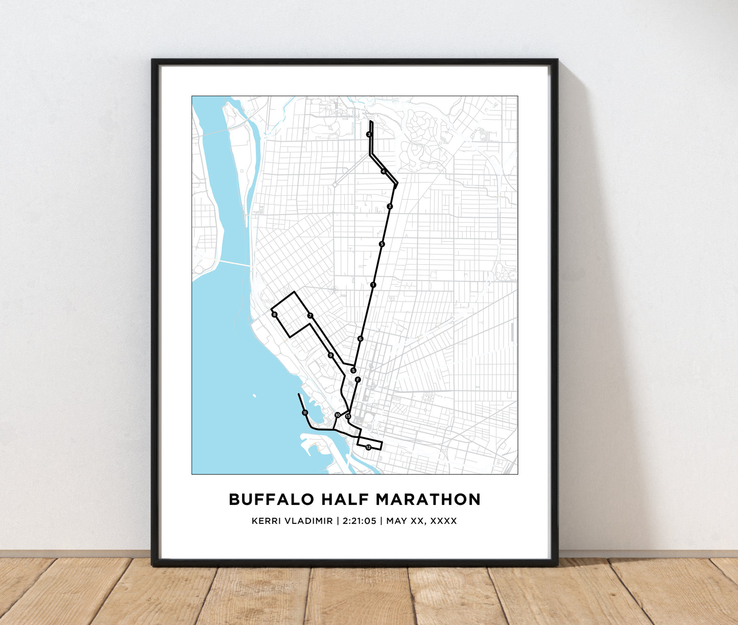 Buffalo Half Marathoner Course Map