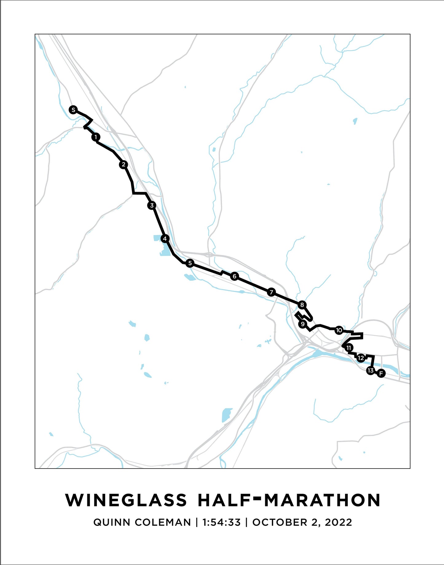 Wineglass 13.1 Half Marathoner Print