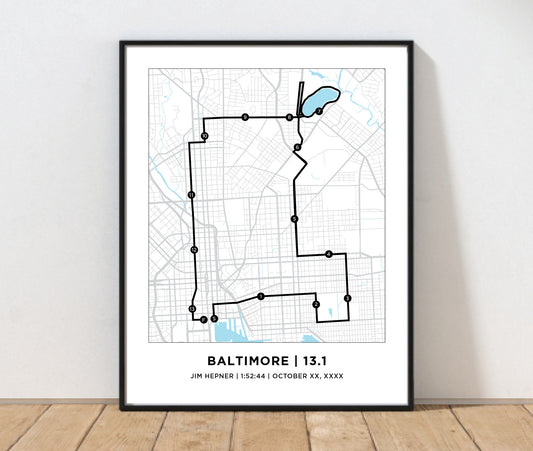 Baltimore 13.1 Half Marathoner Print