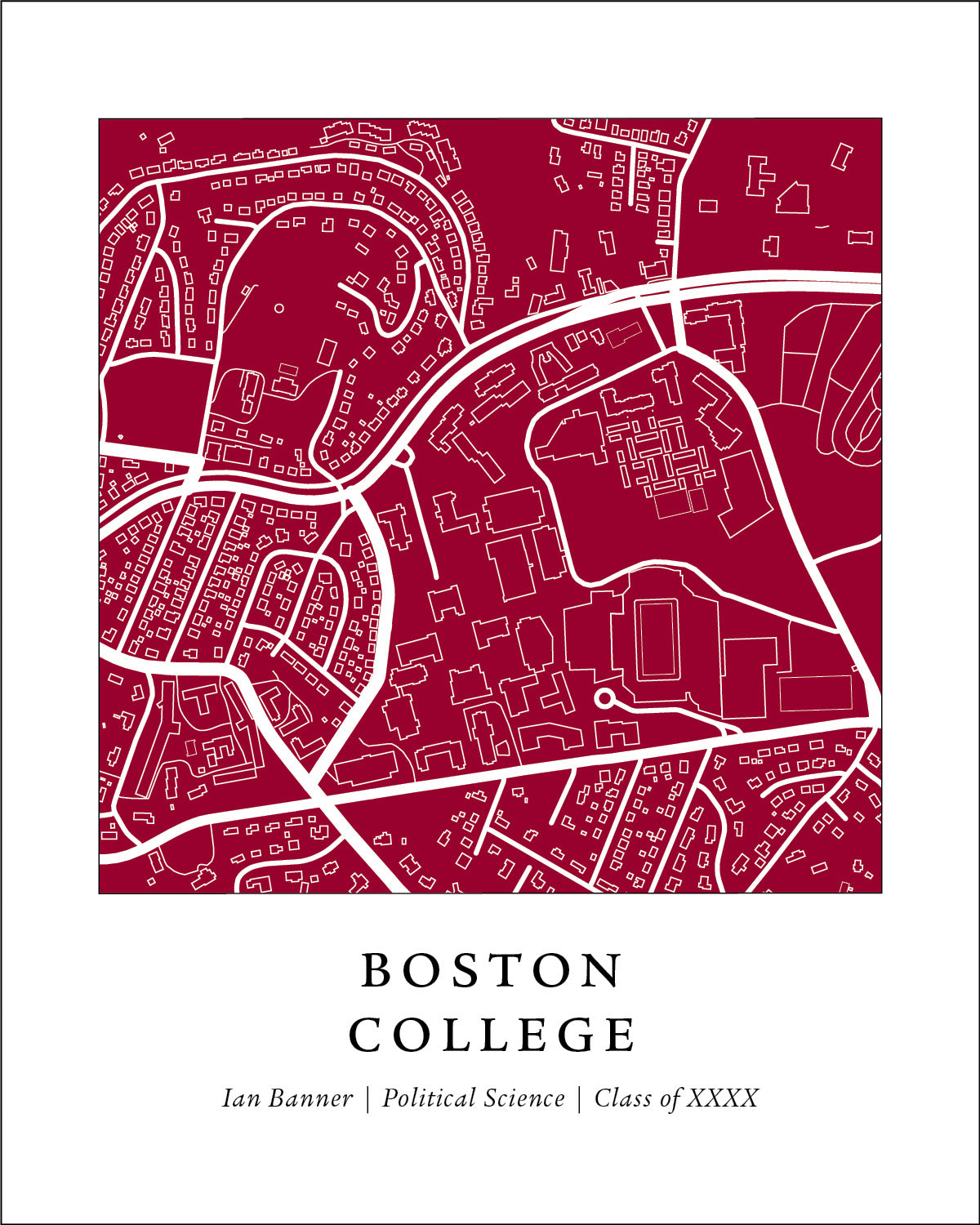Boston College Campus Print