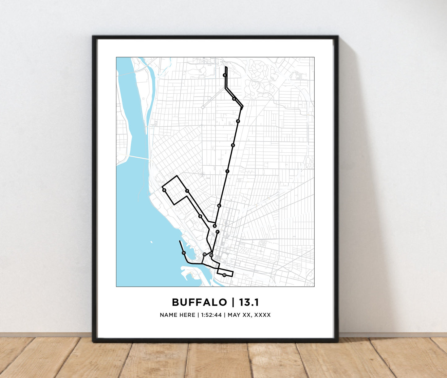 Buffalo 13.1 Half Marathoner Course Map