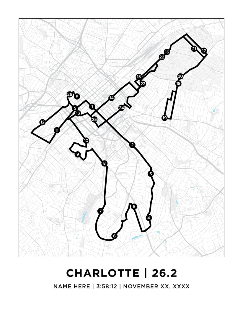 Charlotte 26.2 Marathoner Course Map – The Thrill of the Race