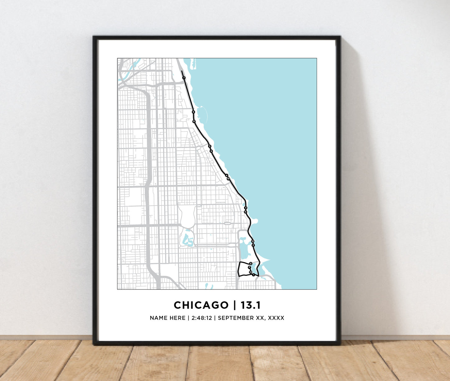 Chicago 13.1 Half Marathoner Print