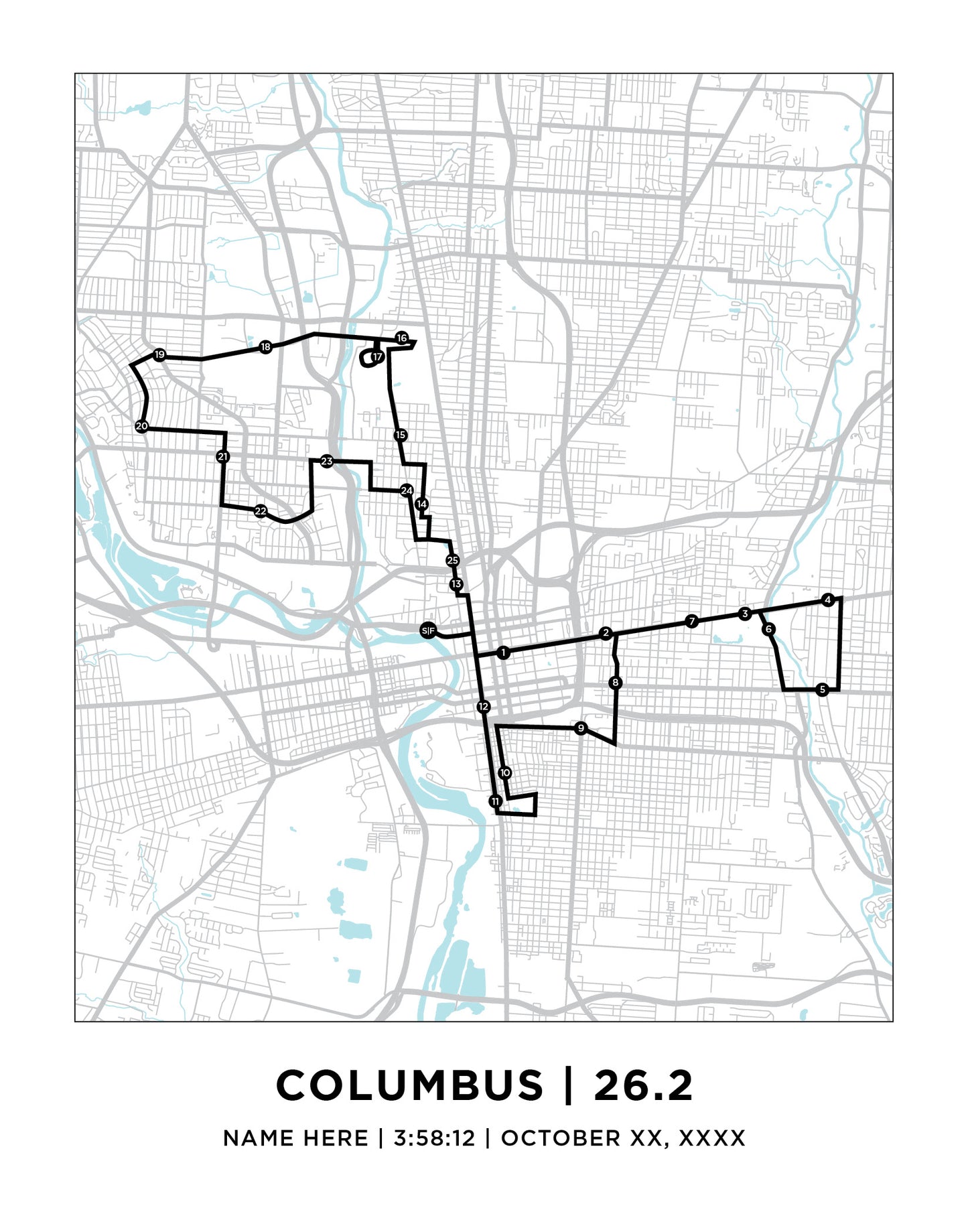 Columbus 26.2 Marathoner Print