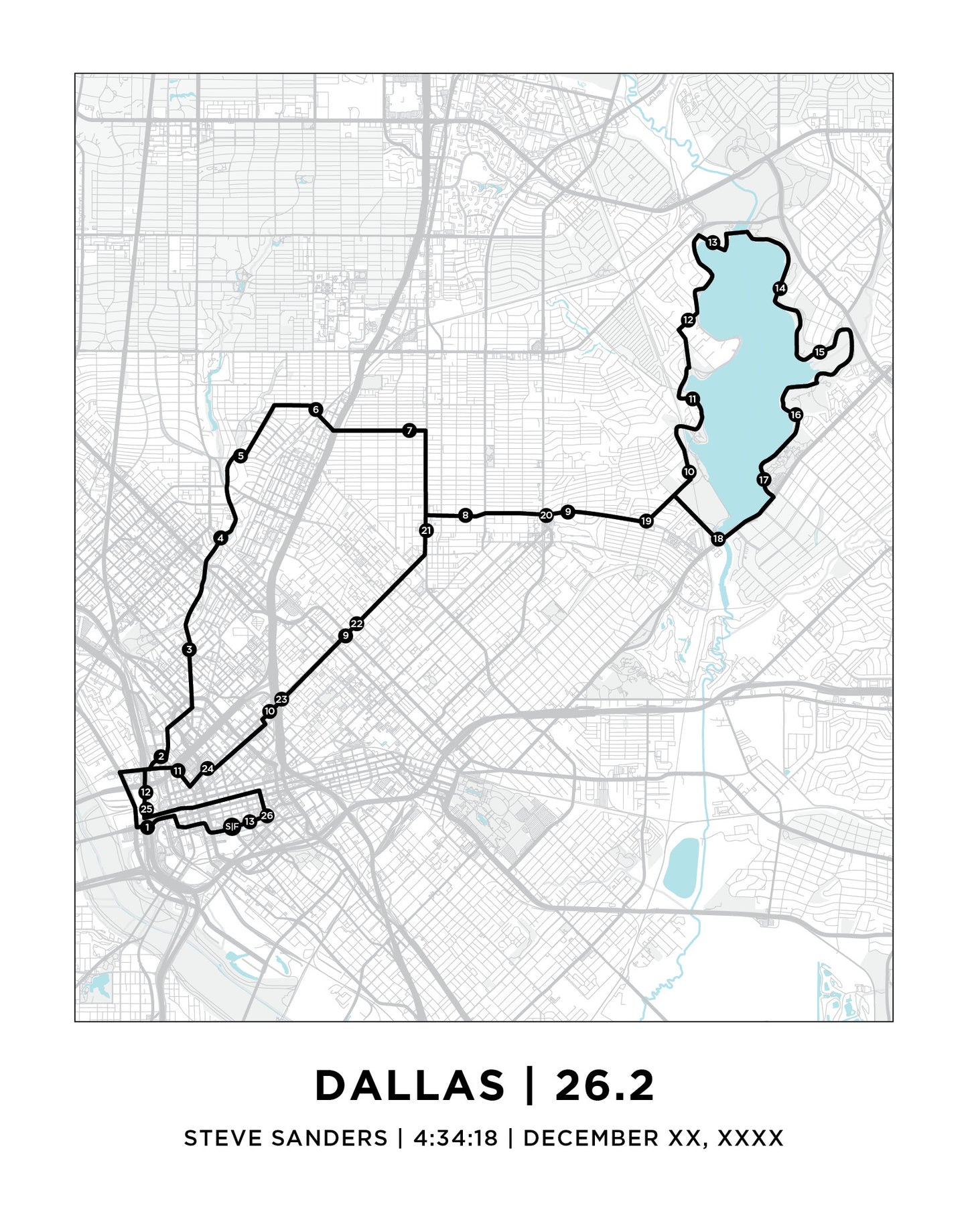 Dallas 26.2 Marathoner Print