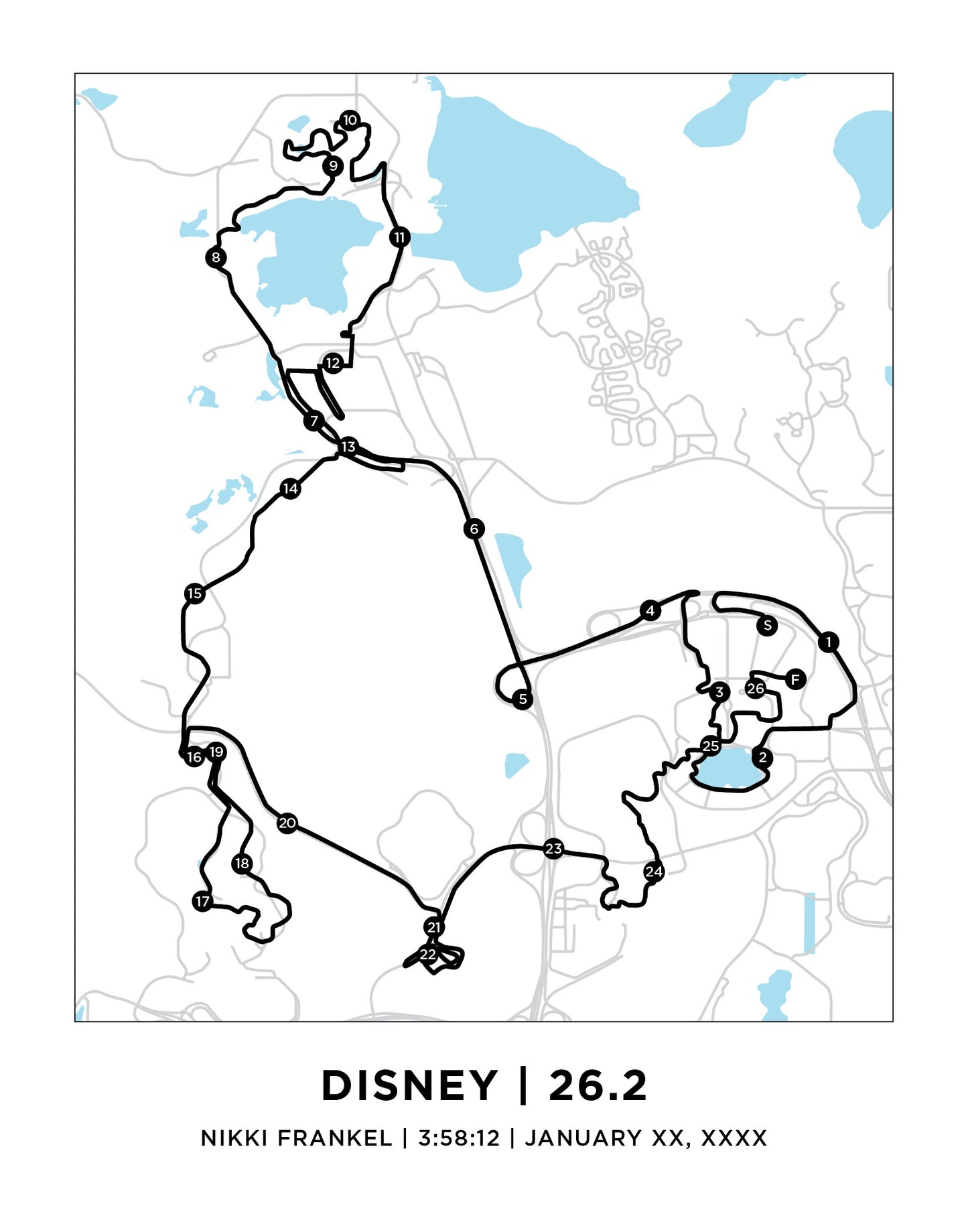Disney 26.6 Marathoner Print