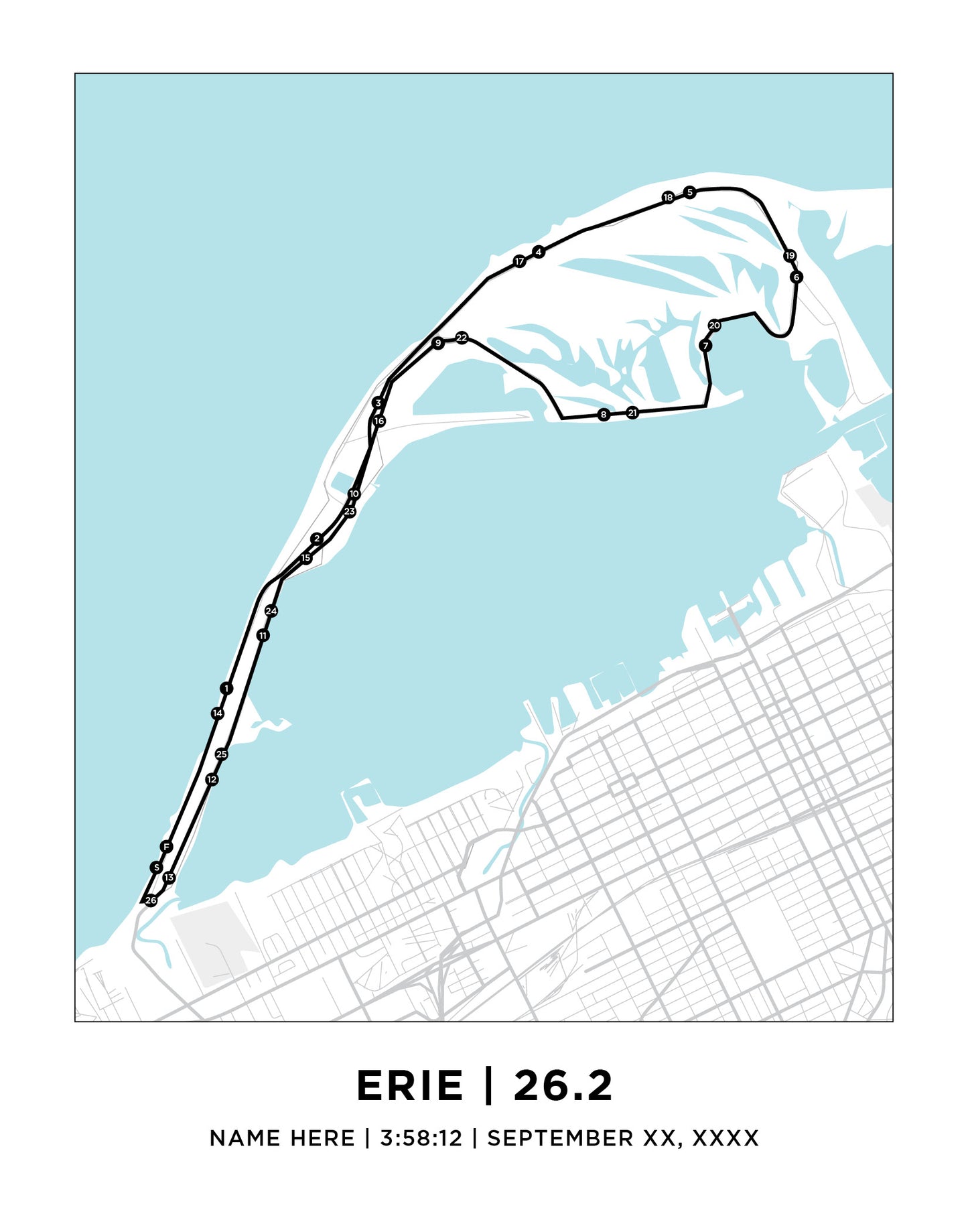 Erie 26.2 Marathoner Print
