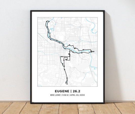 Eugene 26.2 Marathoner Course Map