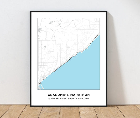 Personalized Race map for Grandma's Marathon
