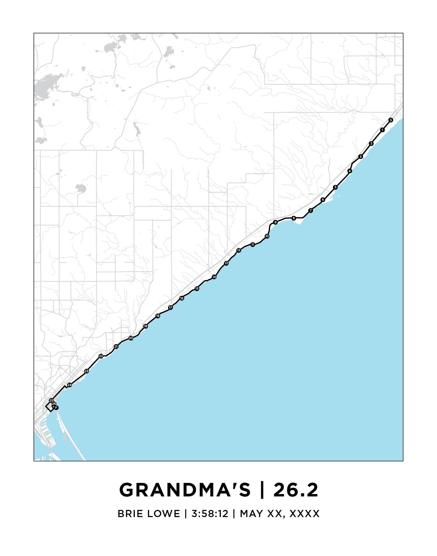 Grandma's 26.2 Marathoner Print