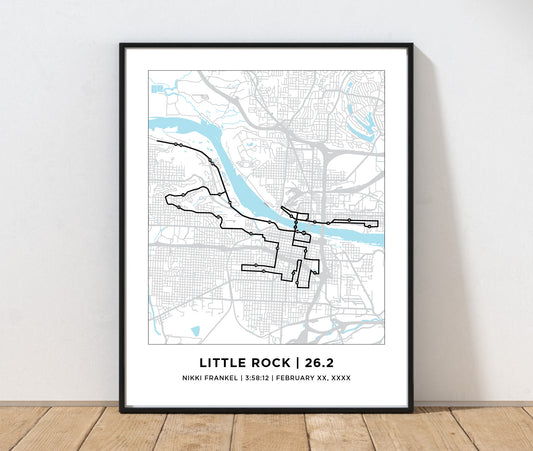 Little Rock 26.2 Marathoner Course Map