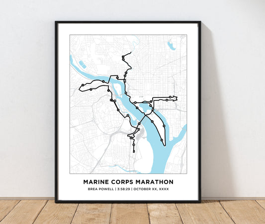 Marine Corps Marathon. Custom Marathon Map