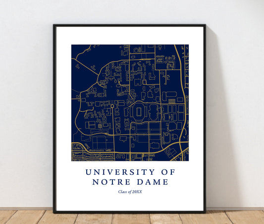 University of Notre Dame Campus Print
