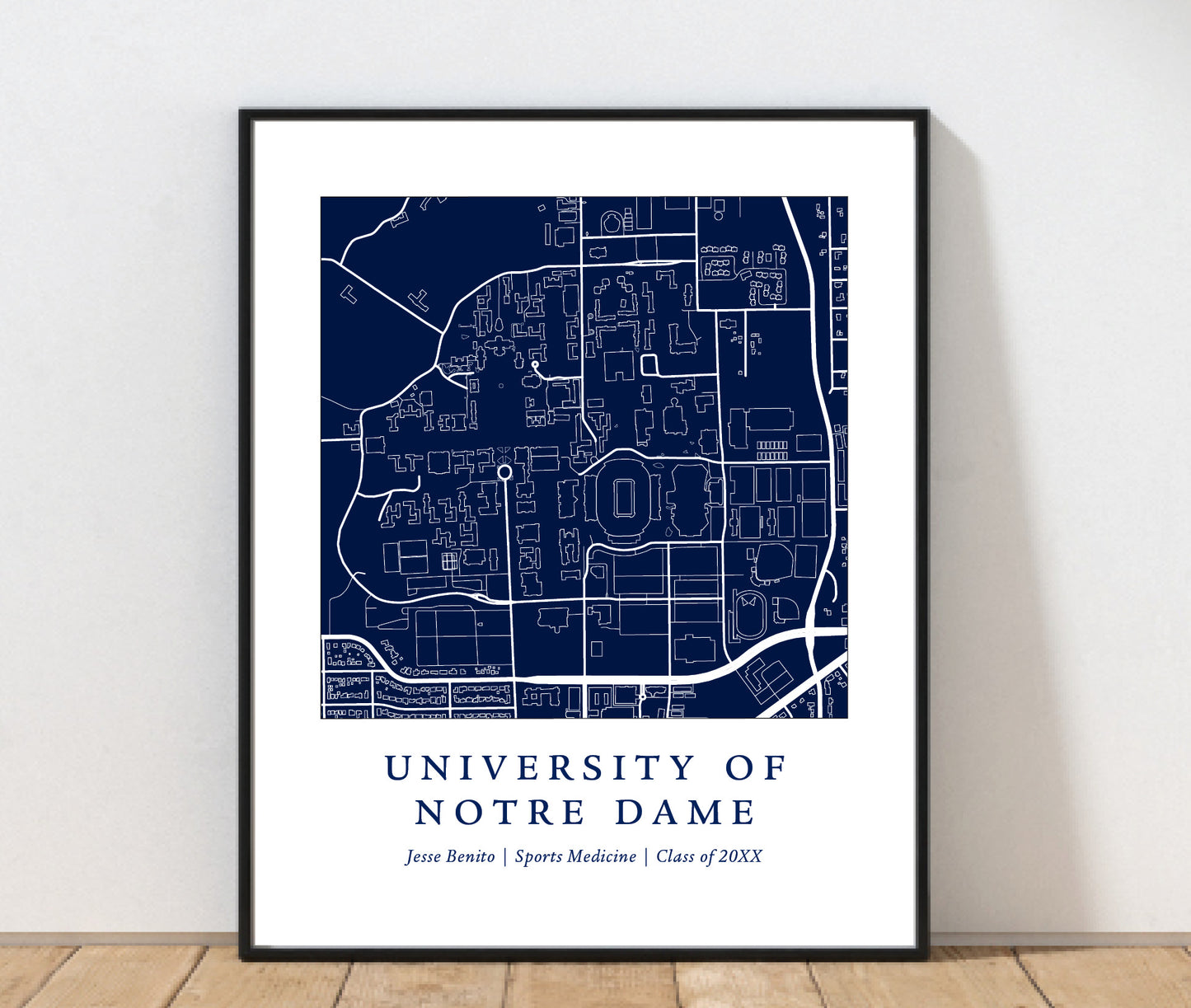 University of Notre Dame Campus Print