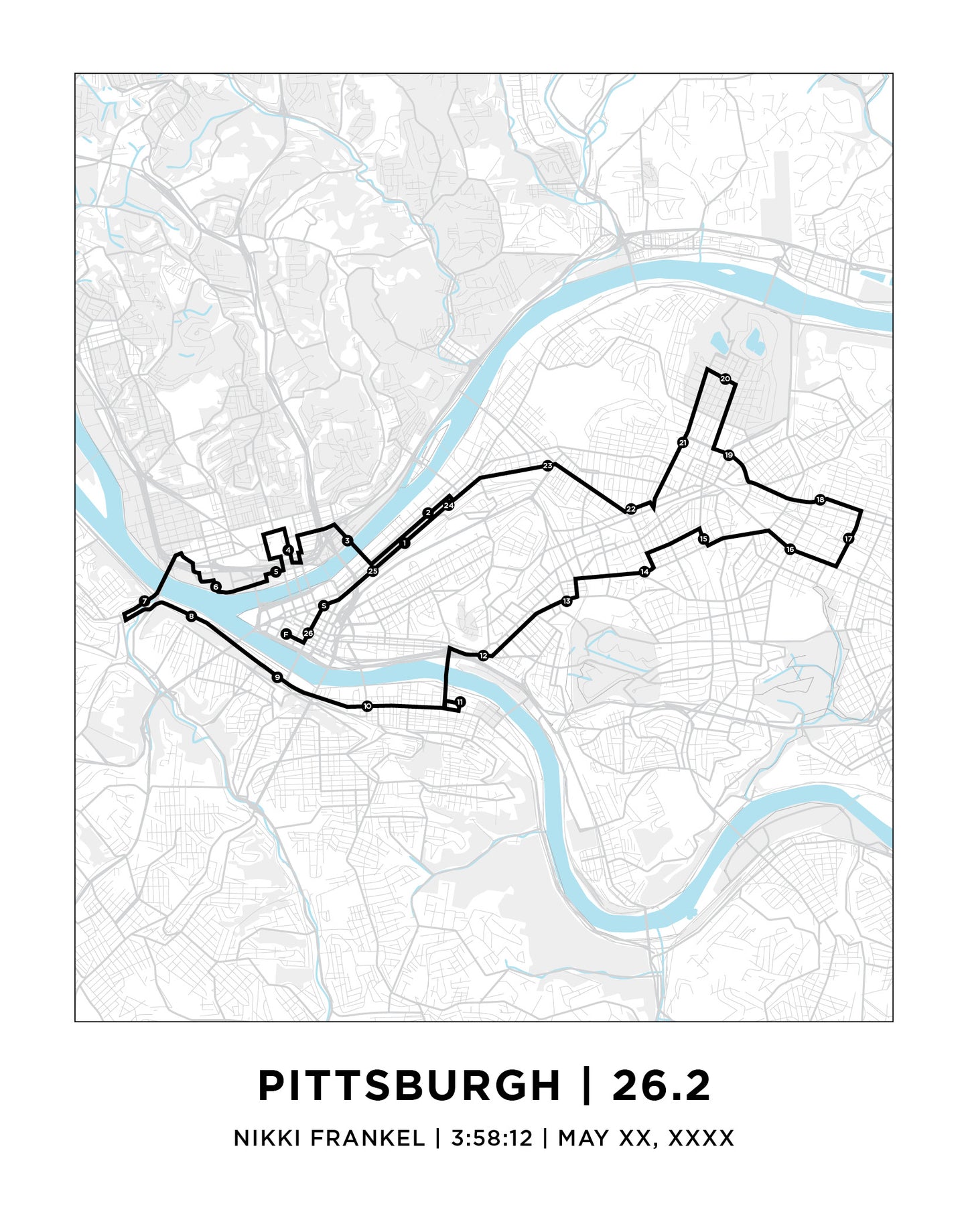 Pittsburgh 26.2 Marathoner Print