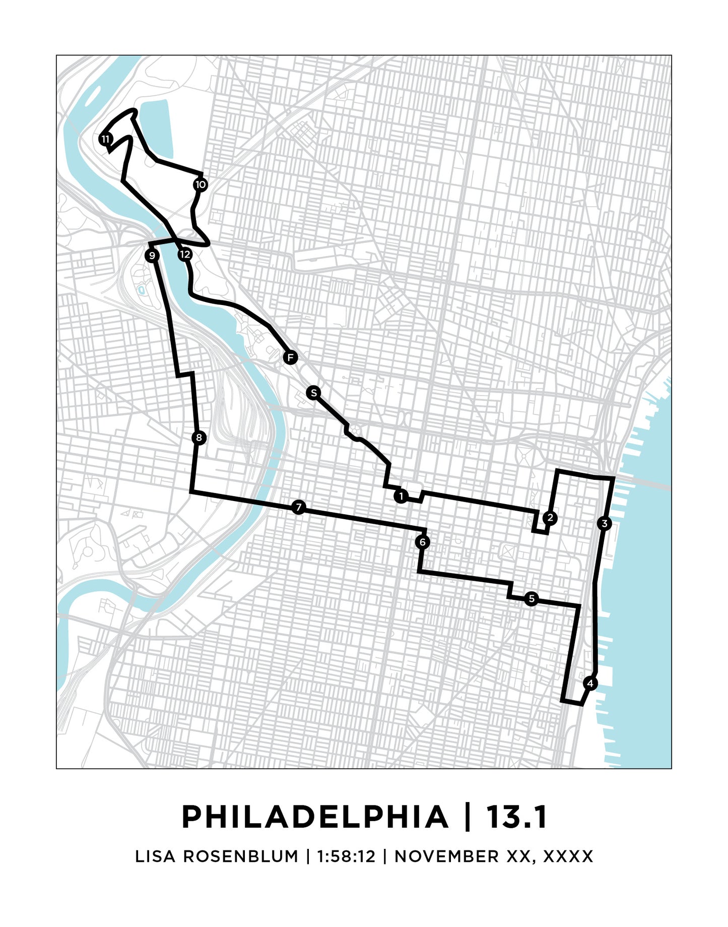 Philadelphia 13.1 Half Marathoner Print