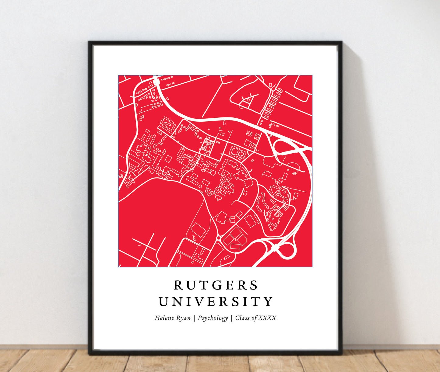 Rutgers University Campus Print