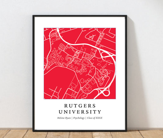 Rutgers University Campus Print