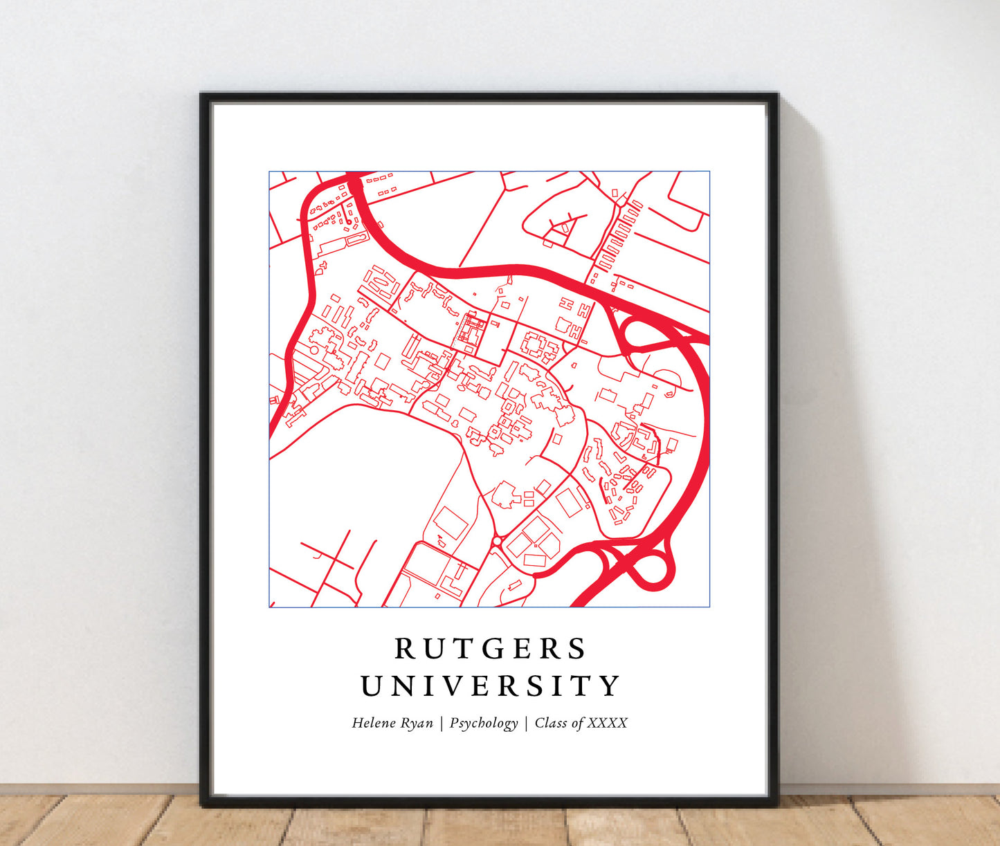 Rutgers University Campus Print