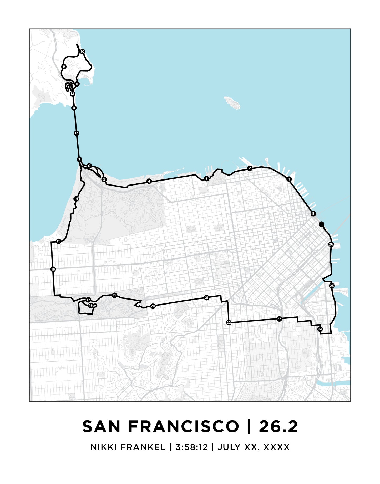 San Francisco 26.2 Marathoner Print