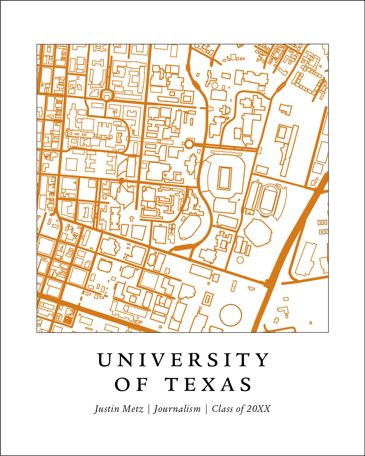 University of Texas Campus Print