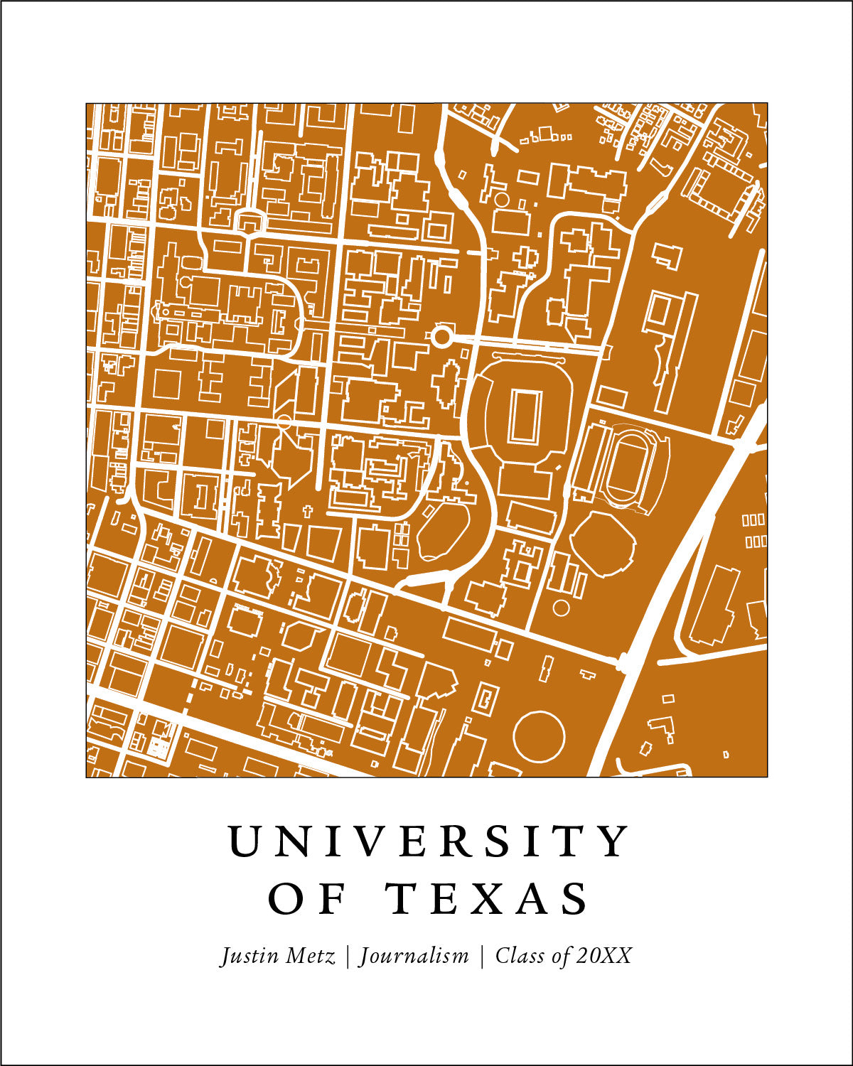 University of Texas Campus Print