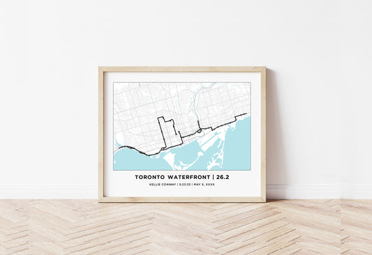 Personalized Race map for TorontoWaterfront Marathon. Marathon Course Map