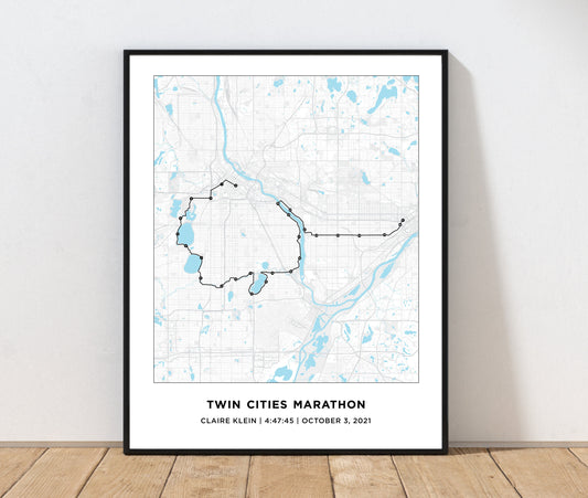 Twin Cities 26.2 Marathoner Course Map