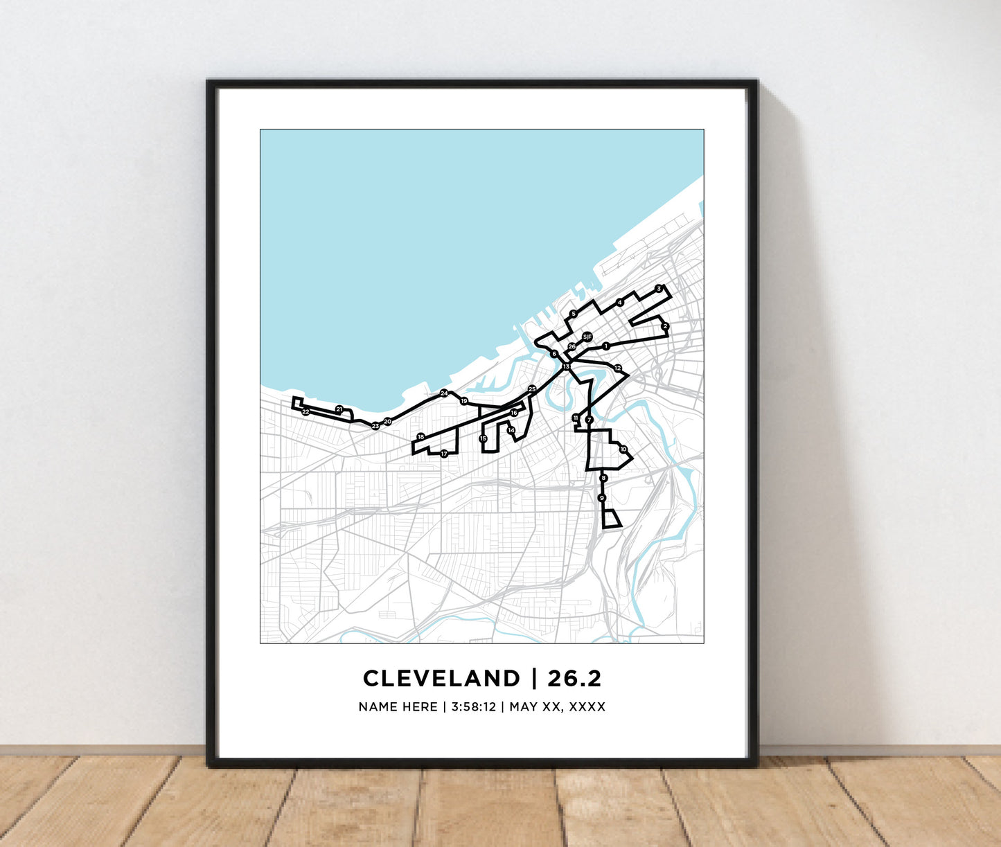 Cleveland 26.2 Marathoner Course Map