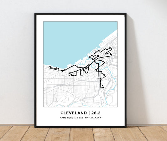 Cleveland 26.2 Marathoner Course Map