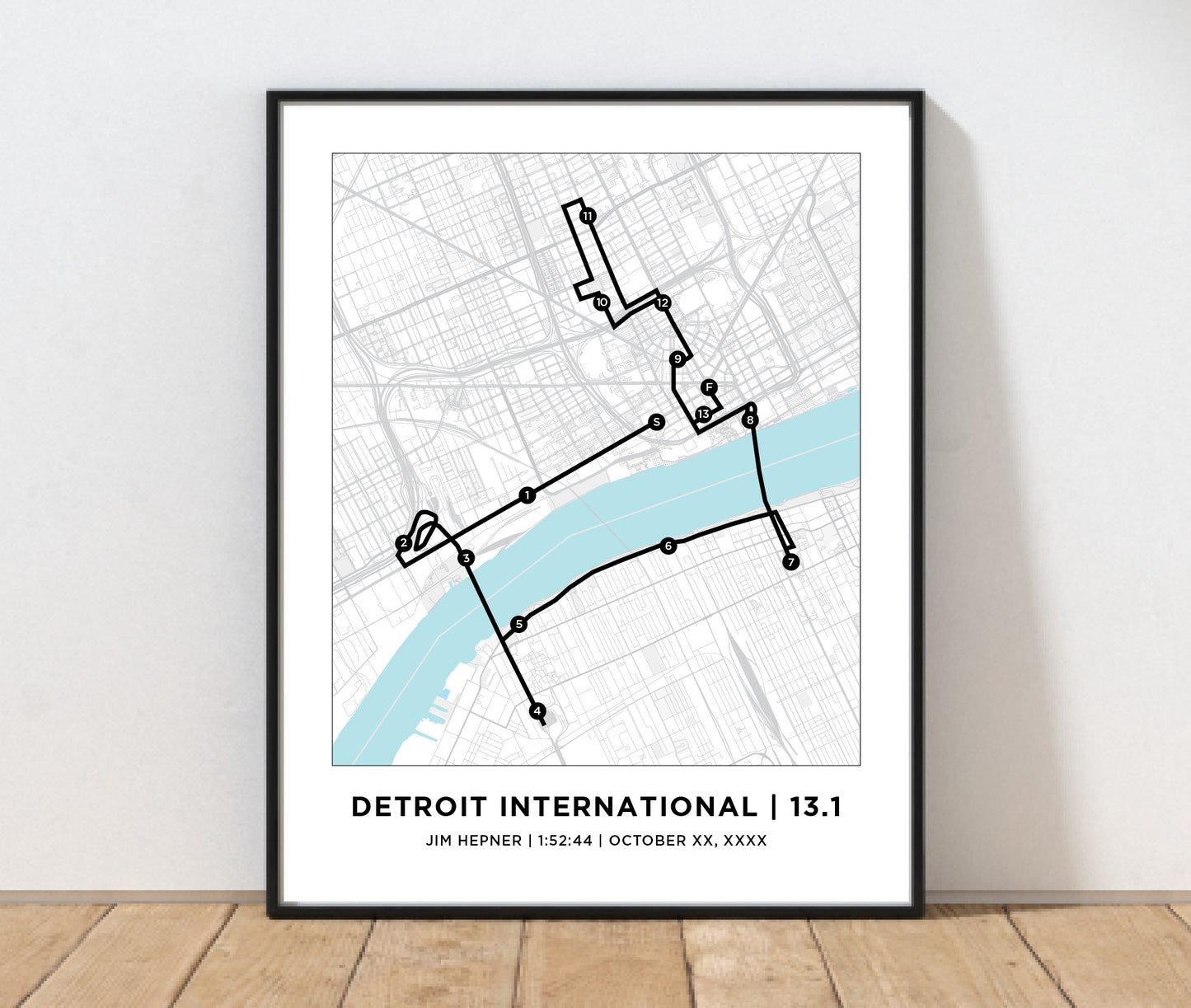Detroit International 13.1 Half Marathoner Print