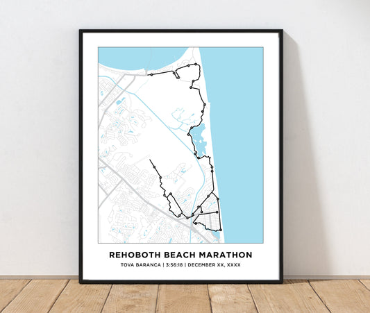 Rehoboth Beach Marathon Course Map