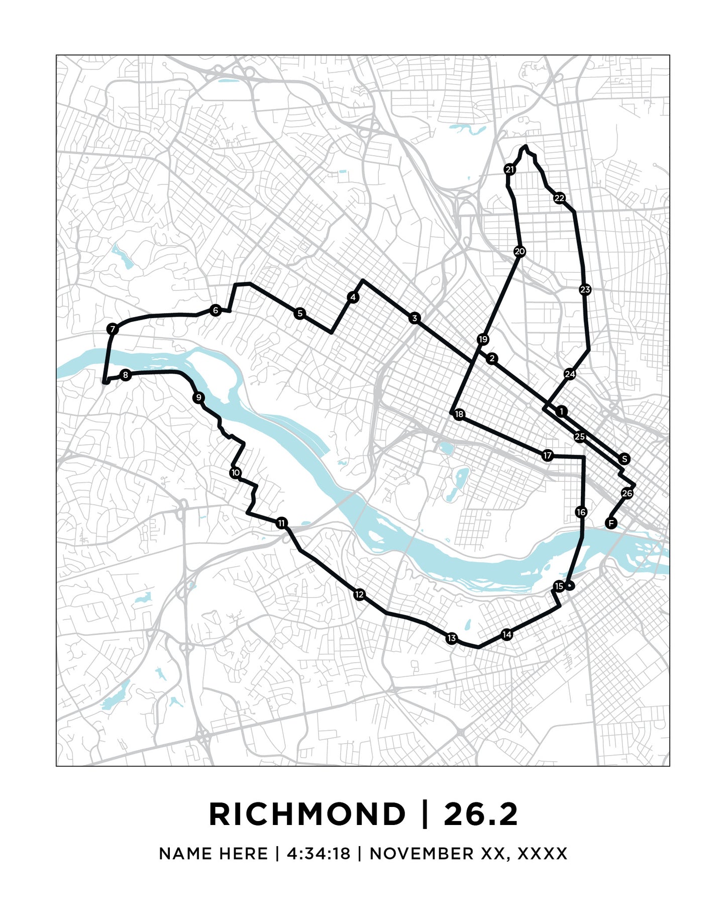 Richmond 26.2 Marathoner Map