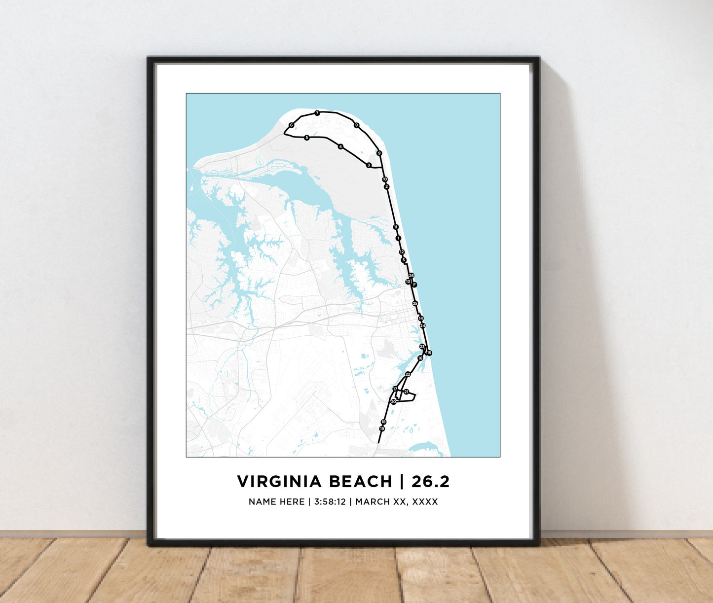 Virginia Beach 26.2 Marathoner Course Map