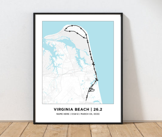 Virginia Beach 26.2 Marathoner Course Map