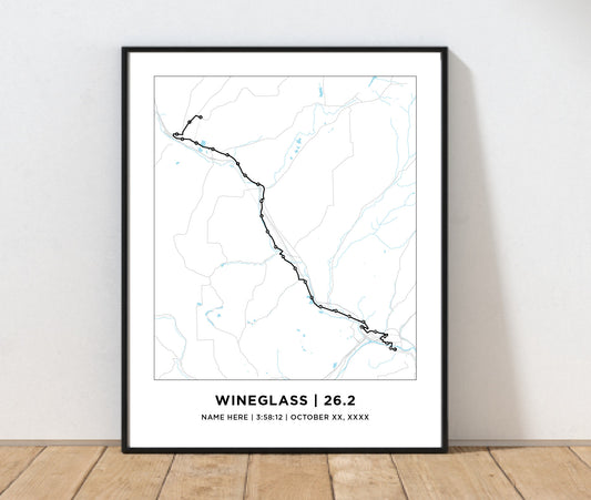 Wineglass 26.2 Marathoner Print